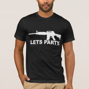 Vit AR15 låter partyet Tee