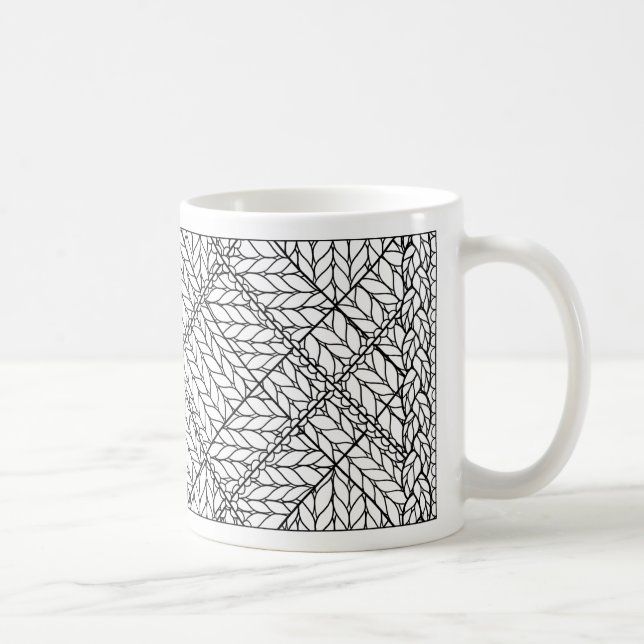 VIT ARGYLE-STICKAD Vit Mugg  (Höger)