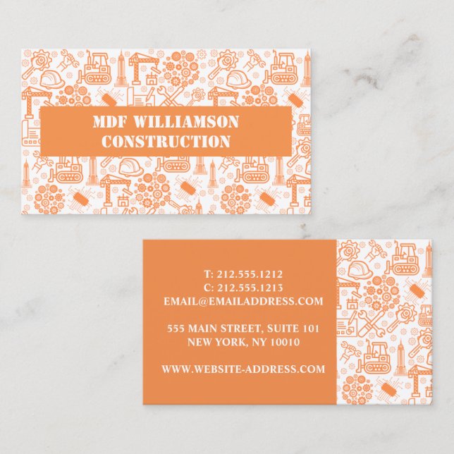 vit arkitektonisk blåkopia Ingenjör Mönster Visitkort (Fram/baksida)