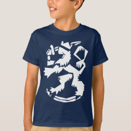 Vit Arty Lejon Barnens Mörka T-Shirt