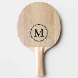 Vit askträmonogram pingisracket