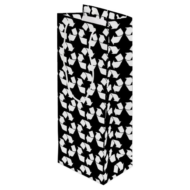 Vit återvinningssymbol (Baksidan Vinklad)