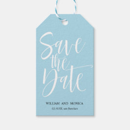 Vit AZURE BRÖLLOP MODERN Presentetikett