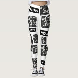 Vit B&W #CTFOD-tidningssprutlackfärg Leggings