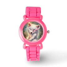 Vit Baby Fox för födelsedagsljus