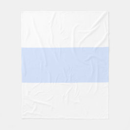 Vit & babyblå Pastell Bar Design Fleecefilt