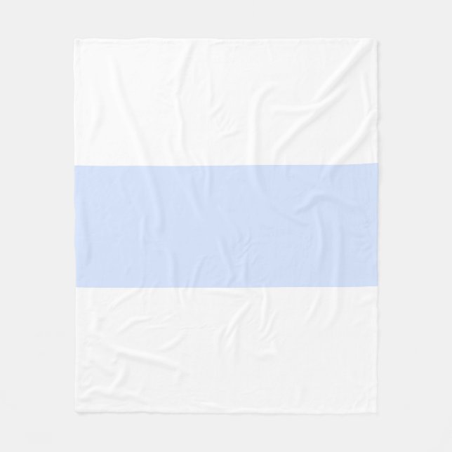 Vit & babyblå Pastell Bar Design Fleecefilt (Framsidan)