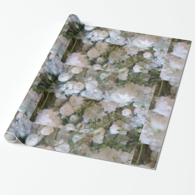 Vit babyns andedräkt presentpapper (Utrullad)