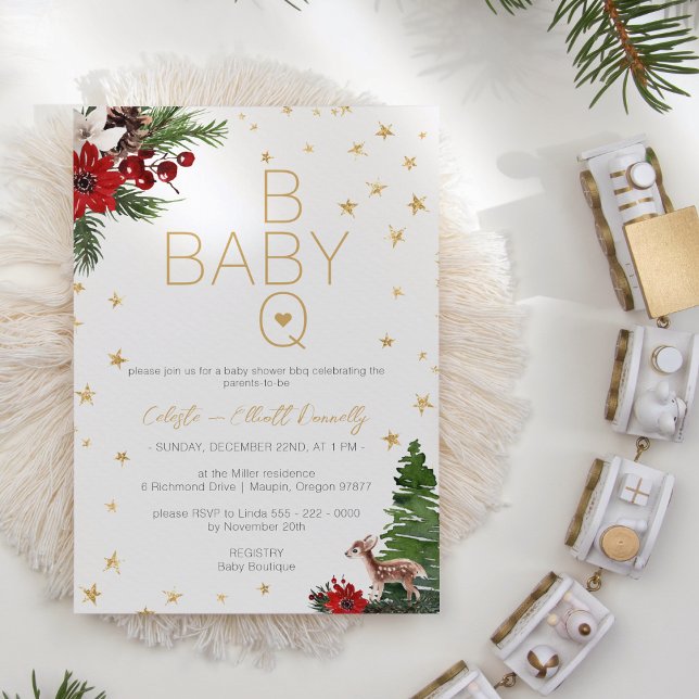 Vit babystövel, vanlig jul inbjudningar (Skapare uppladdad)