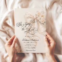 Vit båge Hon knyter knuten Bröllopsfest