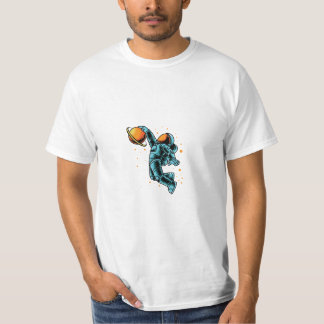 Vit bakgrund Astronaut T Shirt