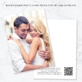 Vit bakgrund för fotot QR-kod för Vellum-överlagri Inbjudningar
