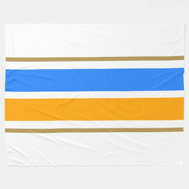 Vit bakgrund för Tävla Rand i ljusblå Gult Fleecefilt (Framsidan (Horisontell))