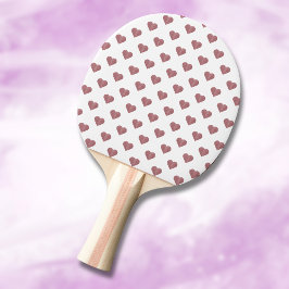 Vit bakgrund i glitter Ro Guld Hearts Pingisracket