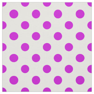 Vit bakgrund Lila Polka dots Tyg