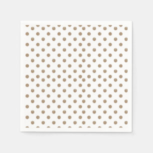 vit bakgrund med brunt polka dots pappersservett
