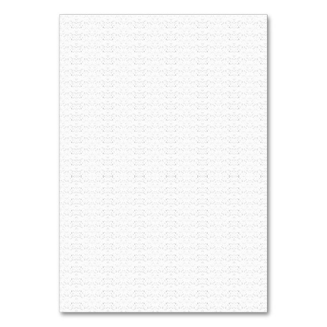 Vit bakgrund med ett upprepat mönster av små bordsnummer (Framsidan)