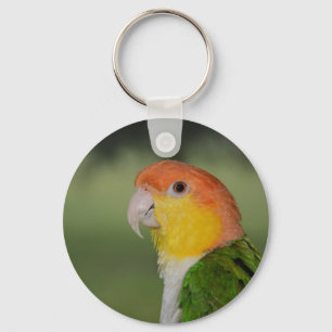 Vit Bålmodig kaik Parrot utomhus Nyckelring