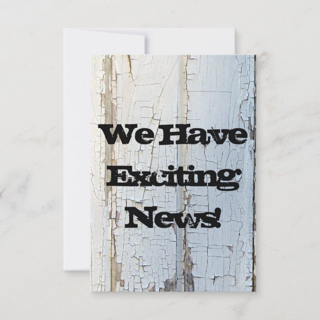 Vit barn Wood Rustic Save Date (Framsida)