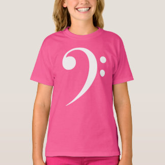 Vit Basf Clef Musik Symbol Musikälskare T Shirt