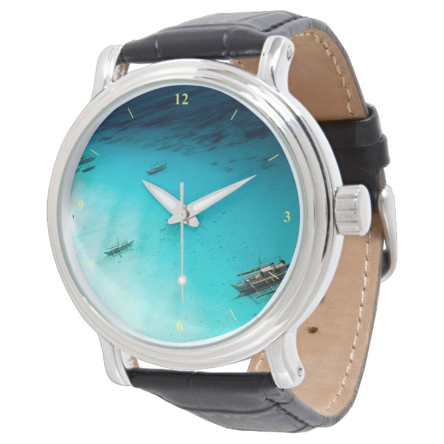 Vit Beach Armbandsur (Vinklad)