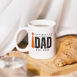 Vit befordrad till Pappa New Pappa Fars dag-citat Kaffemugg