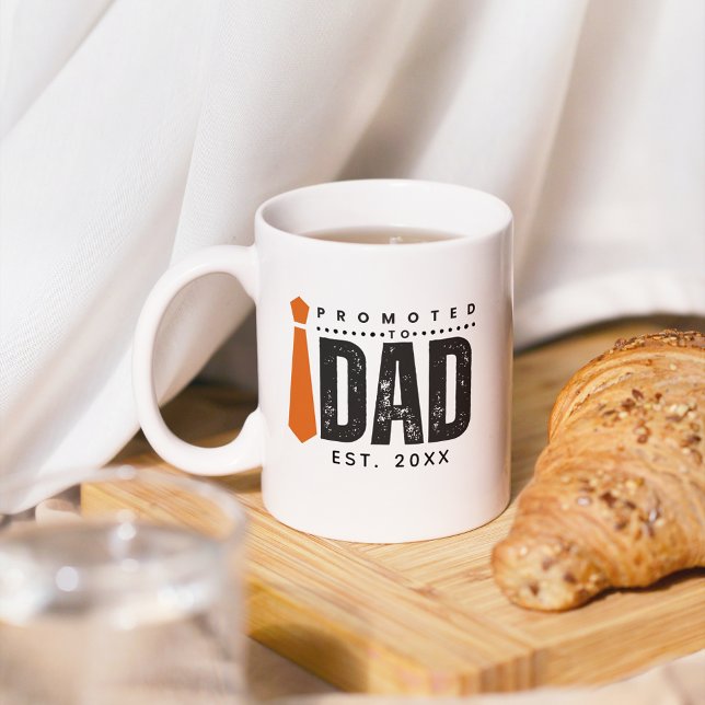 Vit befordrad till Pappa New Pappa Fars dag-citat Kaffemugg (Skapare uppladdad)