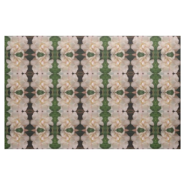 Vit Begonia Flower Blommigt Patterned Fabric Tyg (Fat Quarter)