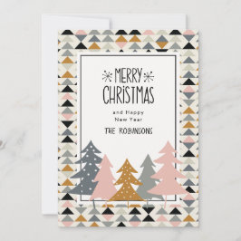 Vit Beige Minimalistisk Skandinavisk God Jul Julkort