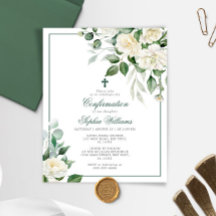 Vit bekräftelseinbjudan för budgeteukalyptus