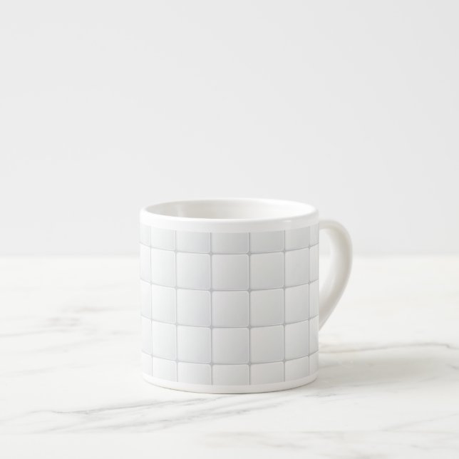 Vit belägger med tegel espressomugg (Framsida höger)