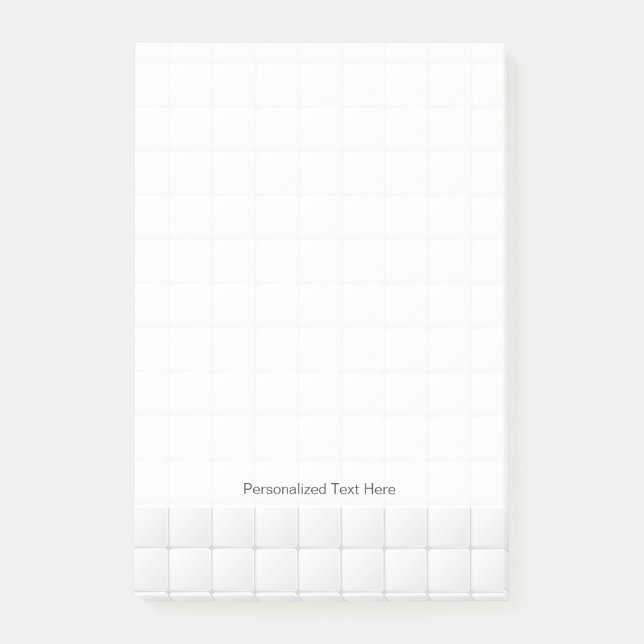 Vit belägger med tegel post-it block (Framsida)