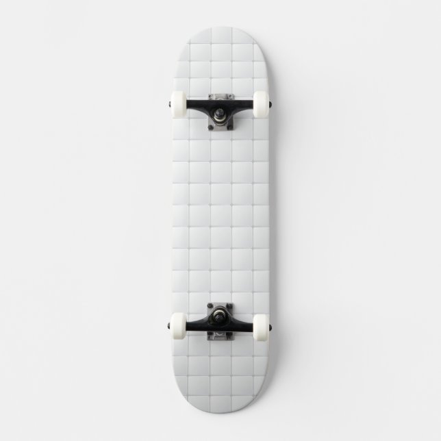 Vit belägger med tegel skateboard bräda 19,5 cm (Framsida)