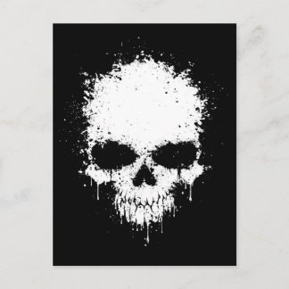Vit bildskärmsmall Skull Vykort