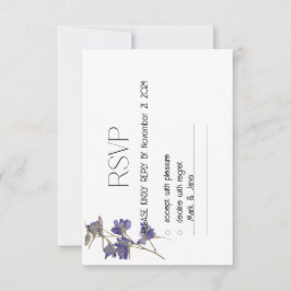 Vit blå Elegant Fintvätt Blommigt Bröllop OSA