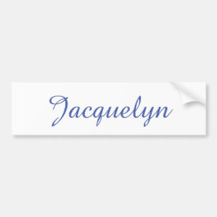 Vit blå Elegant Modern calligrafi Namn Bildekal