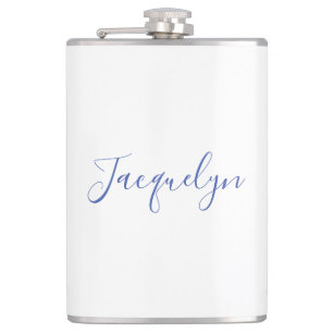 Vit blå Elegant Modern calligrafi Namn Fickplunta