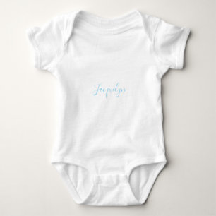 Vit blå Elegant Modern calligrafi Namn T Shirt