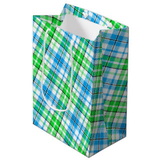 Vit Blå Grön Plaid Tartan Design