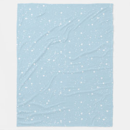 Vit blå himmel av stjärnor fleecefilt