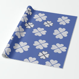 Vit & Blå Inpackningspapper Presentpapper