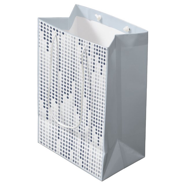 Vit blå Mallow Polka dots Matrix med mönster (Framsidan Vinklad)