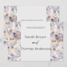 VIT & BLÅ PATÈLES BLOMMIG ELEGANT BRUD- BRÖLLOP