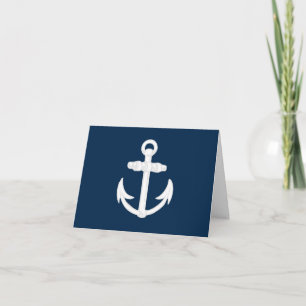 Vit/blå symbol för navigationsankare kort