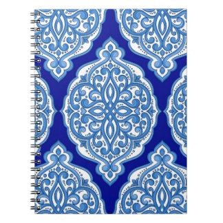 Vit-blå, turkisk ornament. anteckningsbok