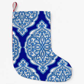 Vit-blå, turkisk ornament. liten julstrumpa