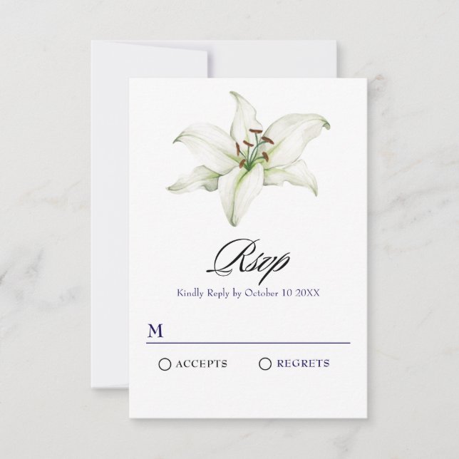Vit bläckblomma OSA kort (Framsida)