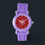 Vit bläckfisk med röd klocka<br><div class="desc">Vit bläckfisk på röd bakgrund och vit gräns. Enkel utformning och elegant. Matchande vita siffror.</div>