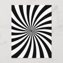 Vit bläckstråle för optisk Illusion Vykort