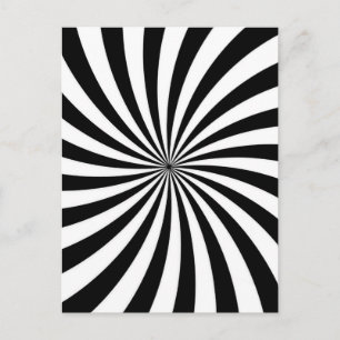 Vit bläckstråle för optisk Illusion Vykort